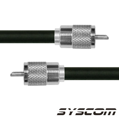 Cable Coaxial RG-214/U de 60 cm, con conectores UHF Macho a UHF Macho (PL-259).