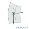 Antena Base Direccional, Rango de Frecuencia 2400 - 2483 MHz, 24 dBi de Ganancia.